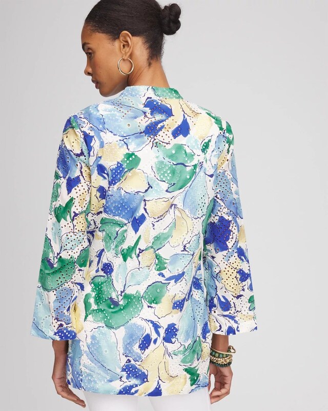 Poplin Deep V-Neck Tunic - image 3